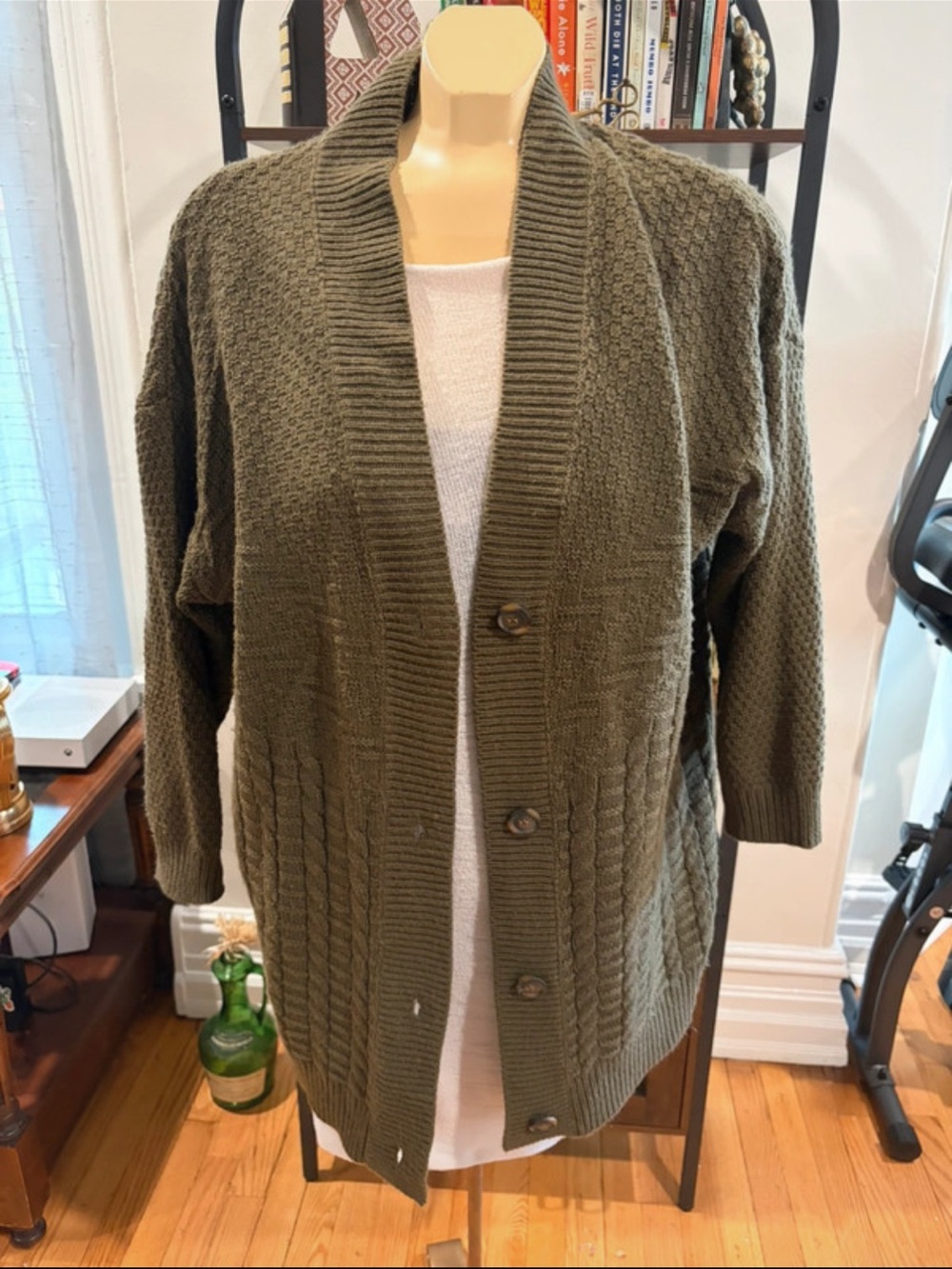 Green Knit Cardigan